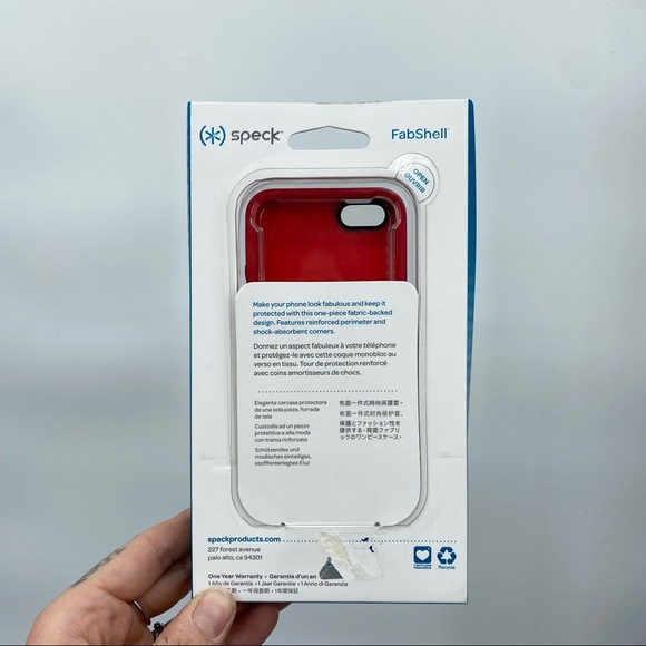 NWT Speck FabShell Floral Black Red Phone Case IPhone 5/5s - Picture 3 of 5